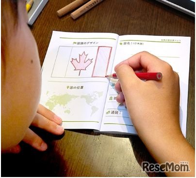「世界の国を調べよう」作成イメージ