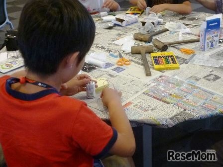 手づくり乾電池教室のようす