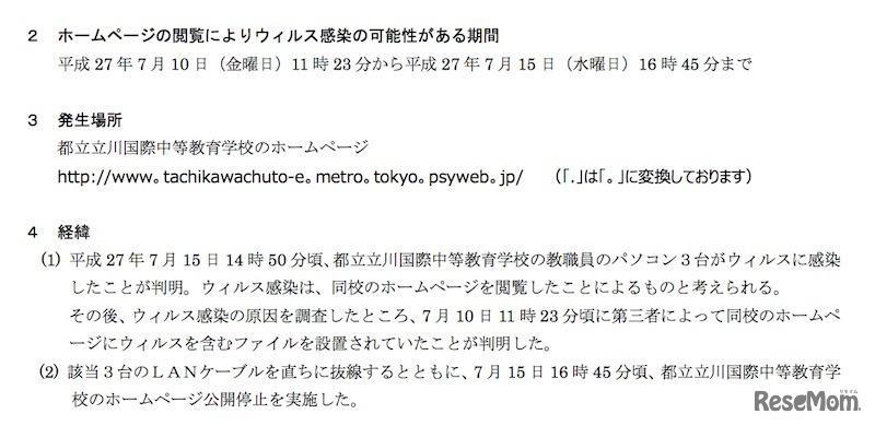 ウイルス感染の可能性がある期間