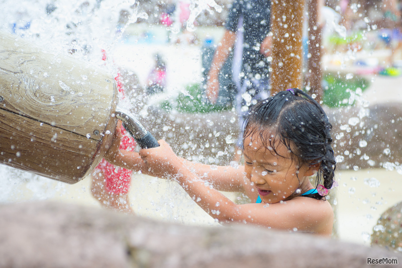 プールにも楽しい仕掛けがいっぱい