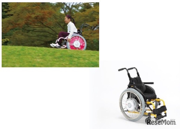 子ども向け車いす用電動アシストユニット