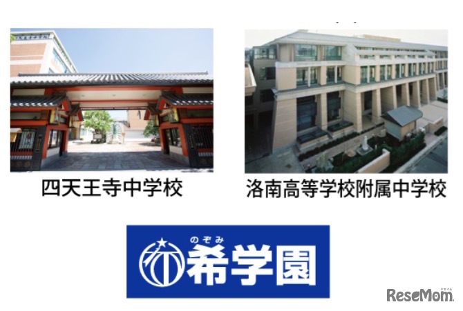参加校の四天王寺中学校と洛南高等学校附属中学校