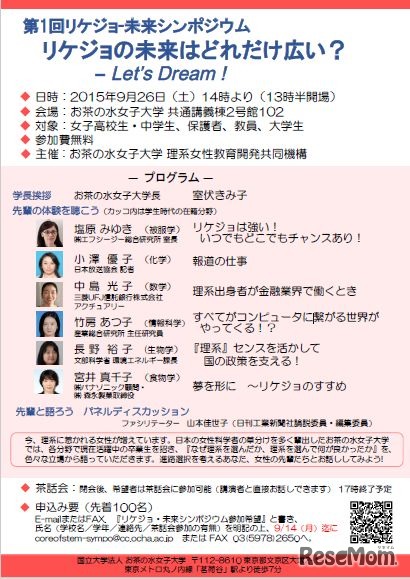 第1回リケジョ未来シンポジウム