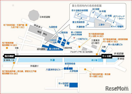 会場地図（法政大学市ヶ谷キャンパス）