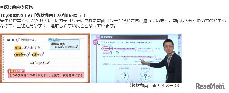 教材動画の特長