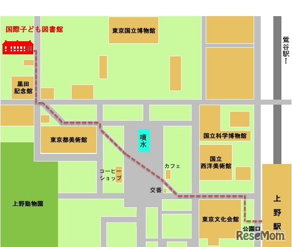 国際子ども図書館周辺図