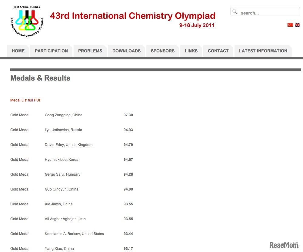 43rd International Chemistry Olympiad