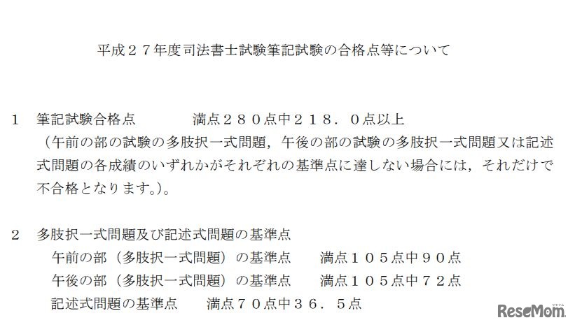 合格点と基準点
