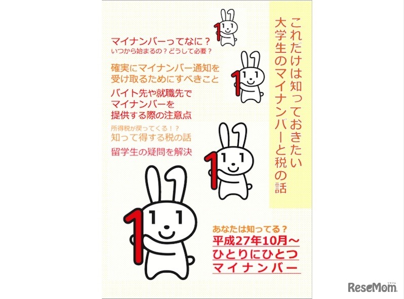 学生作成のリーフレット