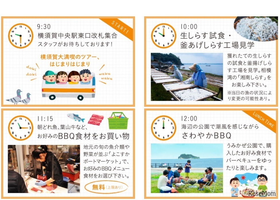 無料バスツアースケジュール（午前）