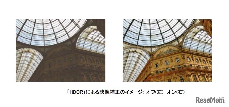 独自の映像処理技術による補正イメージ