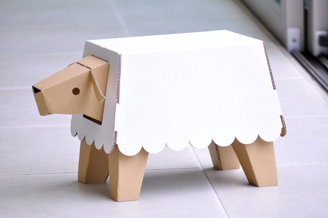 Pasture コドモ ダンボールチェア ヒツジ