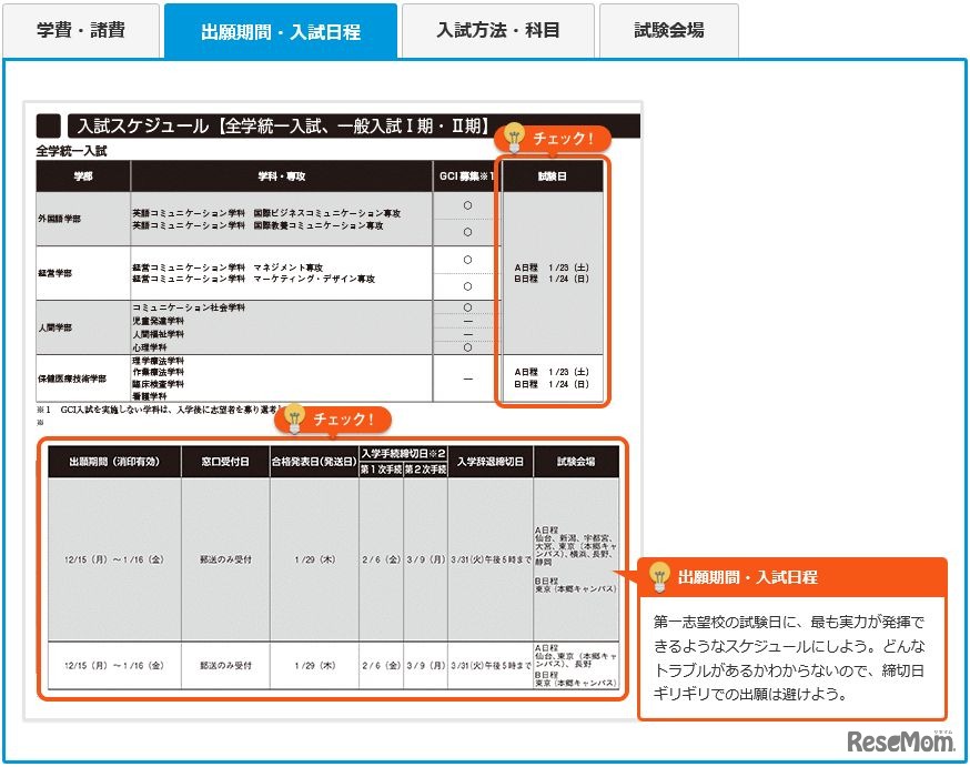 募集要項のチェックポイント