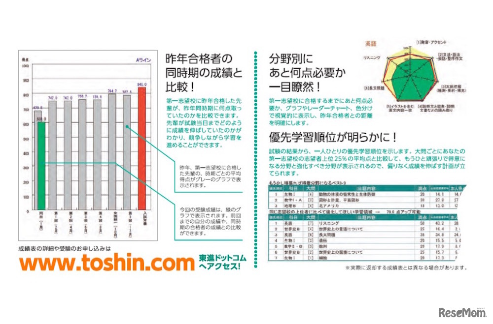 成績表イメージ