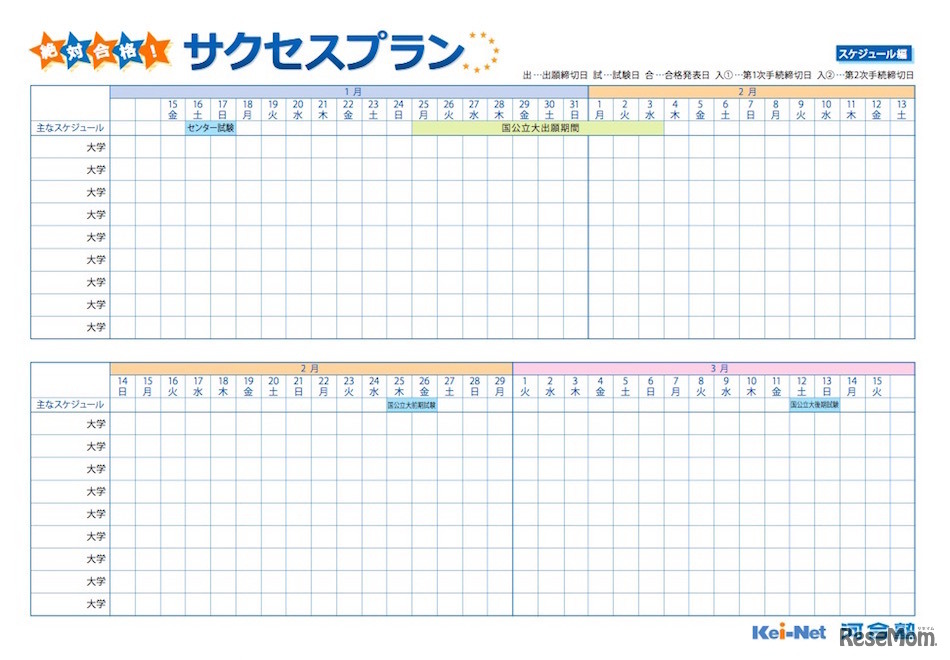 サクセスプラン～スケジュール編～