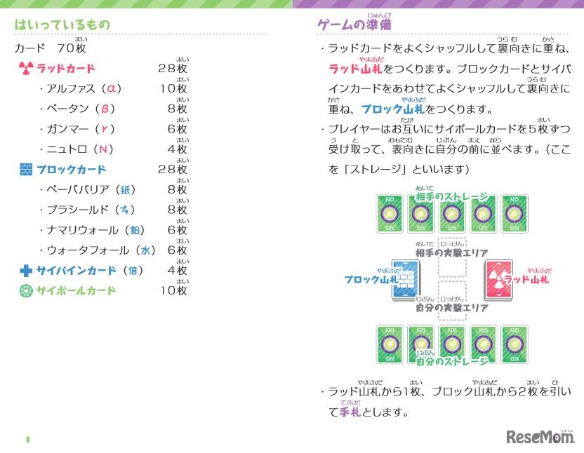 「はいっているもの」と「ゲームの準備」