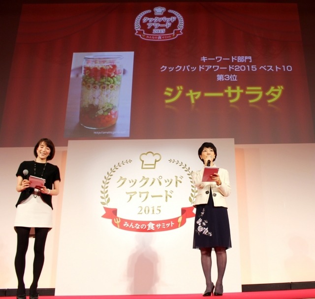「クックパッドアワード2015（キーワード部門）」の3位は「ジャーサラダ」