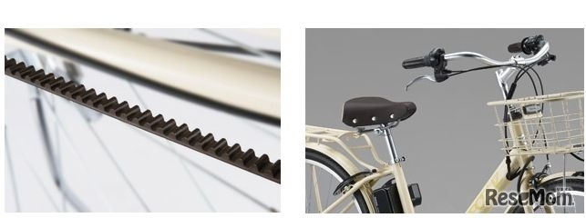 ダークブラウンで統一したカラーベルト、サドル、ハンドルグリップ