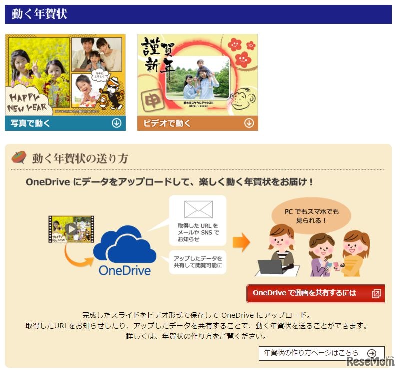 動く年賀状