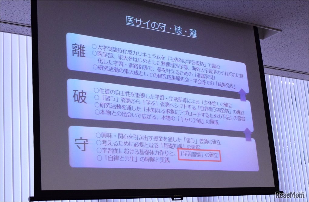 医進・サイエンスコースの3つの目標