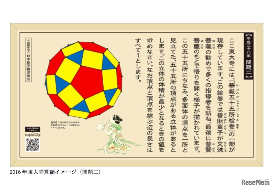 2016年東大寺算額イメージ（問題2）