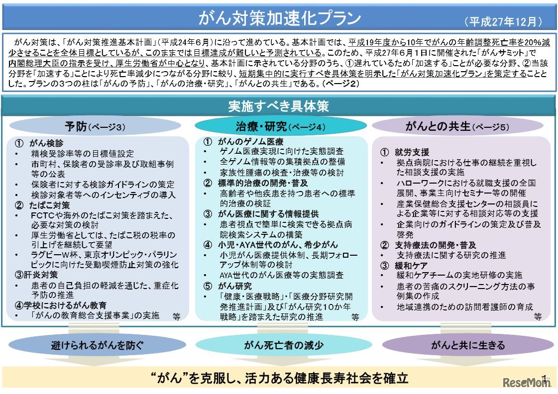 がん対策加速化プランの概要