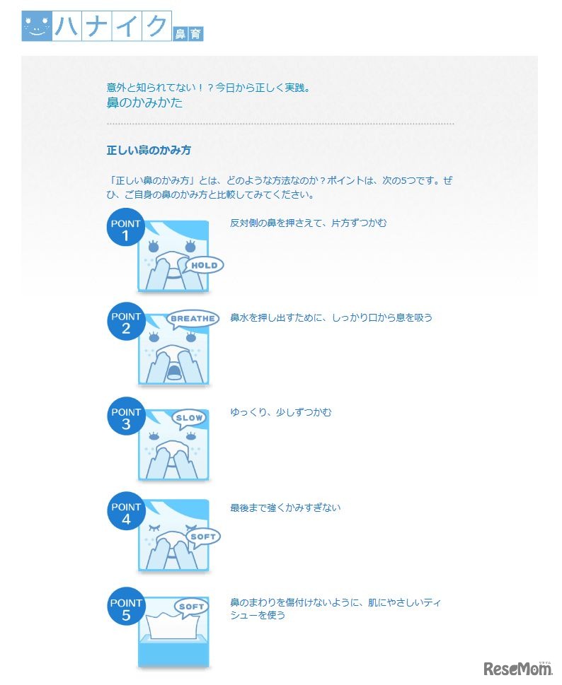 正しい鼻のかみ方