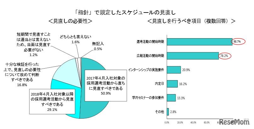 「指針」で規定したスケジュールの見直し