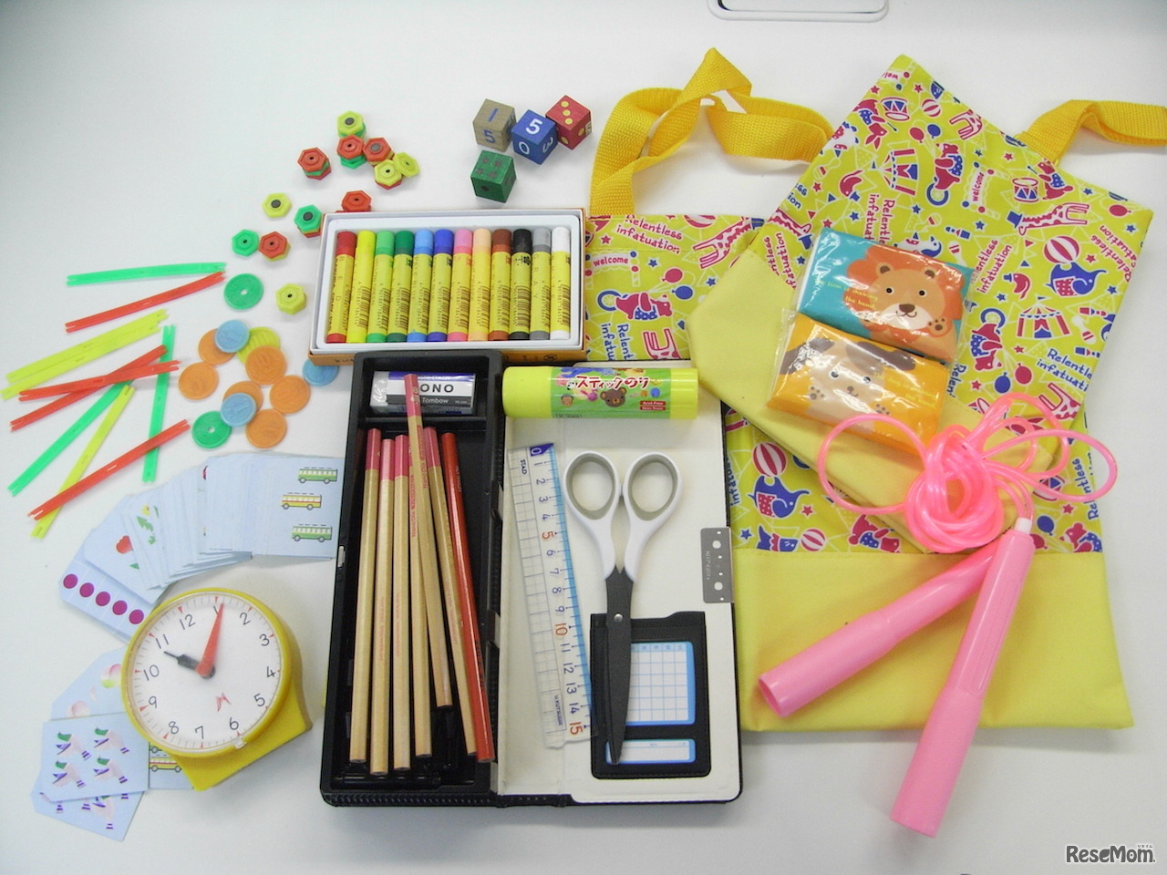 名前を書く入学用品