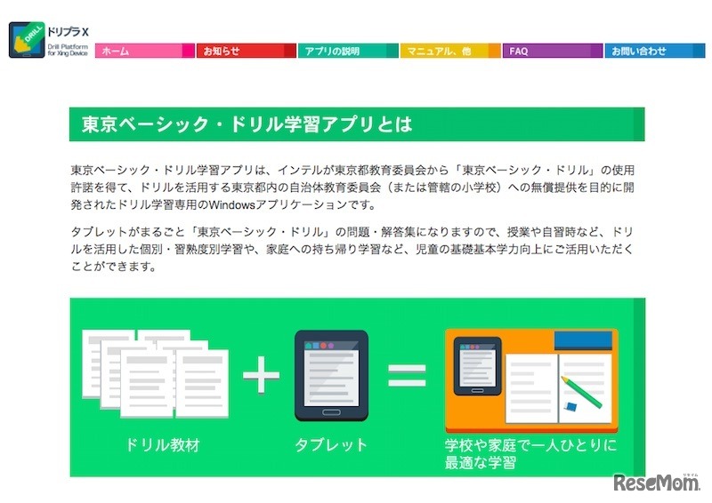 東京ベーシック・ドリル学習アプリについて