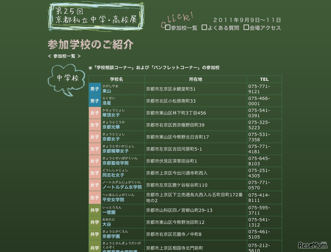 参加校一覧