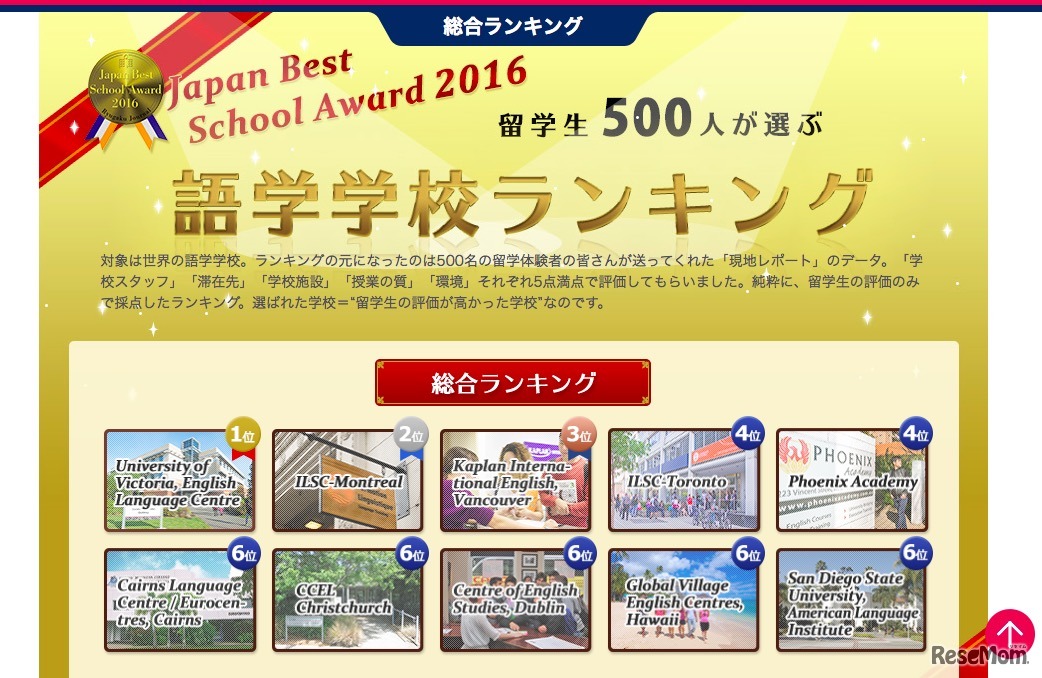 Japan Best School Award 2016