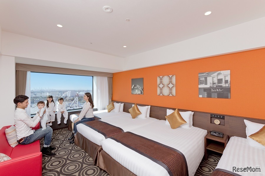 ファミリーでもゆったりくつろげるパークビュールーム