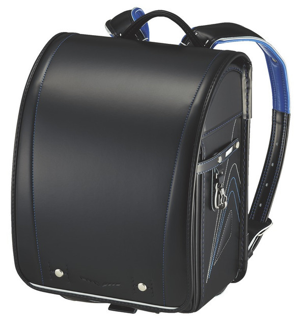 あんふぁんランドセル「クロスリード」レジェンドブラック／コバルトブルー