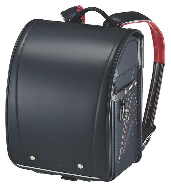 あんふぁんランドセル「クロスリード」コズミックネイビー／オレンジレッド