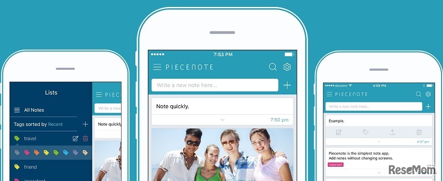 iPhoneアプリ「Piecenote」
