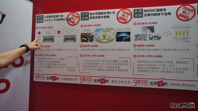 「gacco」におけるMOOCの展開例