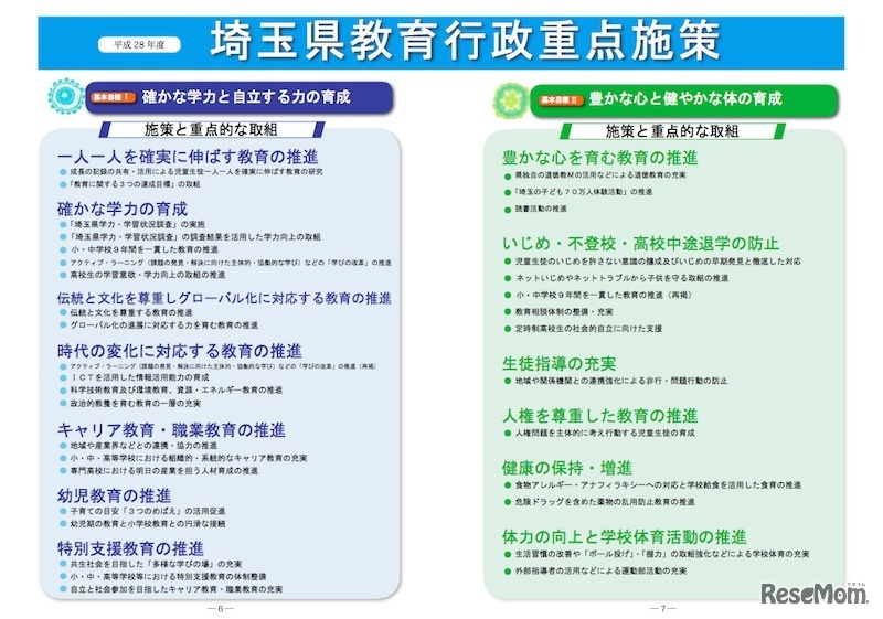 埼玉県教育行政重点施策