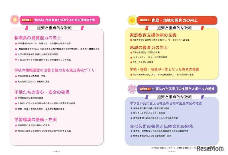 埼玉県教育行政重点施策