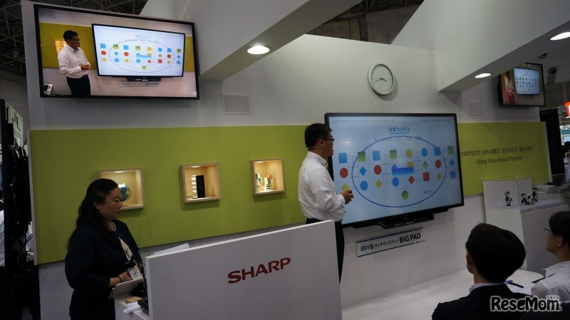 公開授業デモはつねに人気（シャープ）