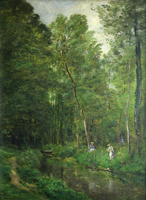 シャルル＝フランソワ・ドービニー《ヴァルモンドワの下草》1872年　油彩、キャンヴァス　125×89cm　カミーユ・ピサロ美術館　ポントワーズ　Pontoise, Musee Camille Pissarro「画像写真の無断転載を禁じます」