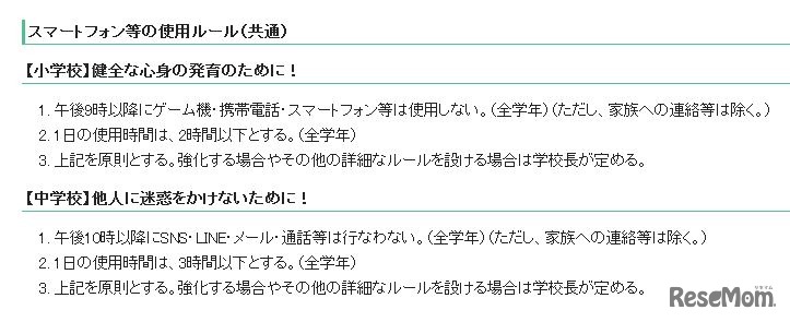 大阪市旭区の使用ルール
