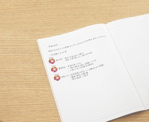 ノートの重要なポイントにマーキング