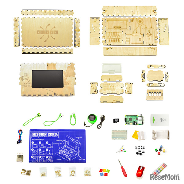 組み立てに必要なパーツがすべて揃っている