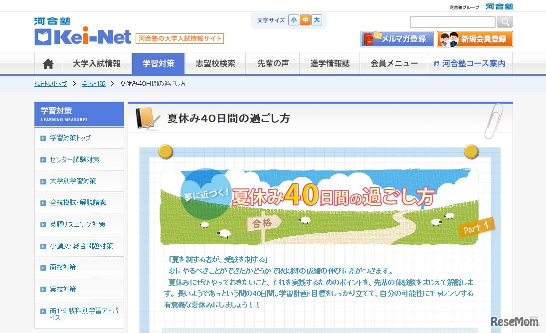 夏休み40日間の過ごし方