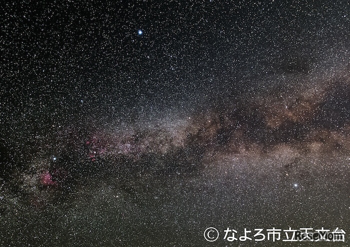 なよろ市立天文台からの天の川のようす