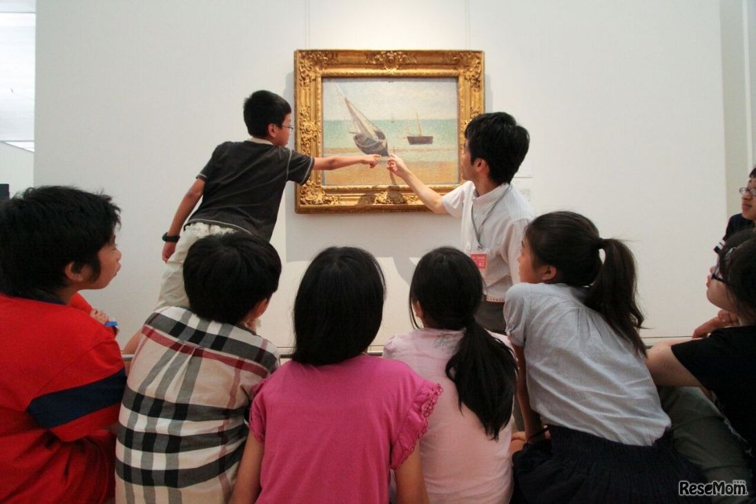 夏休み子ども美術鑑賞会のようす