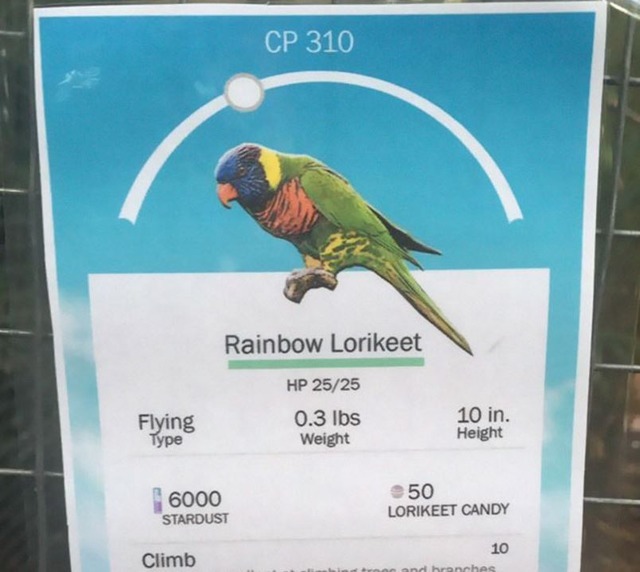 米動物園、実際の動物に『ポケモンGO』風のユニークな説明看板を作成