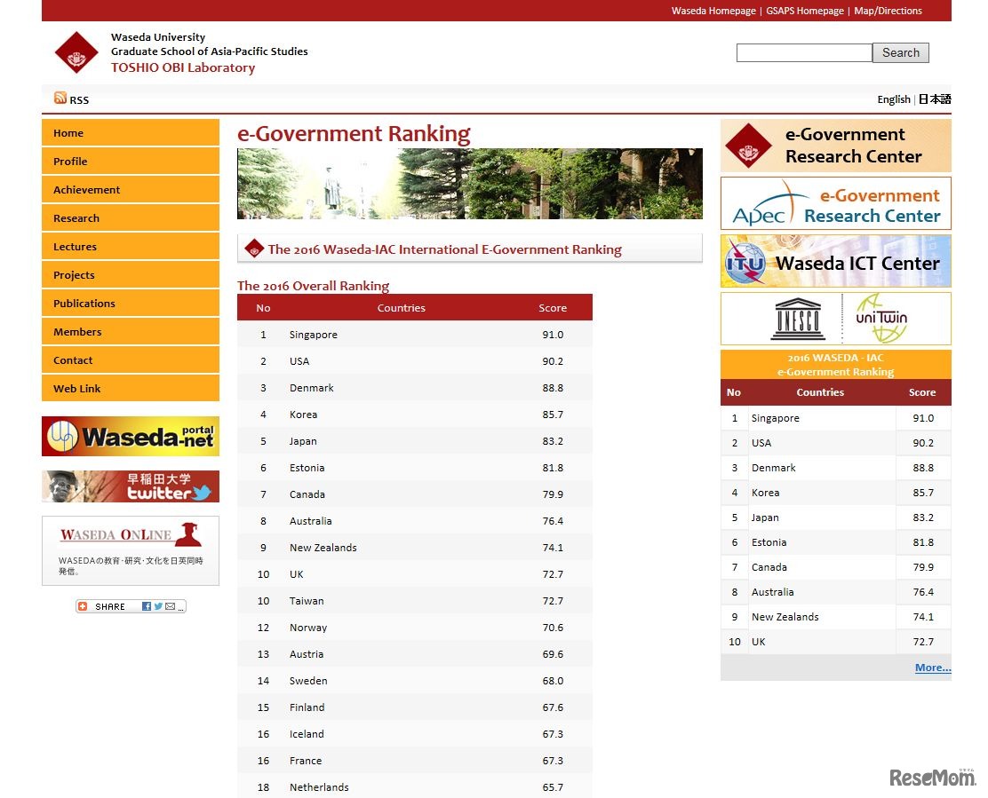 早稲田大学電子政府・自治体研究所