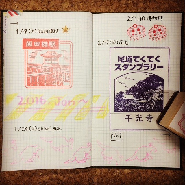 サイズ感がぴったり、駅や観光地でのスタンプノート